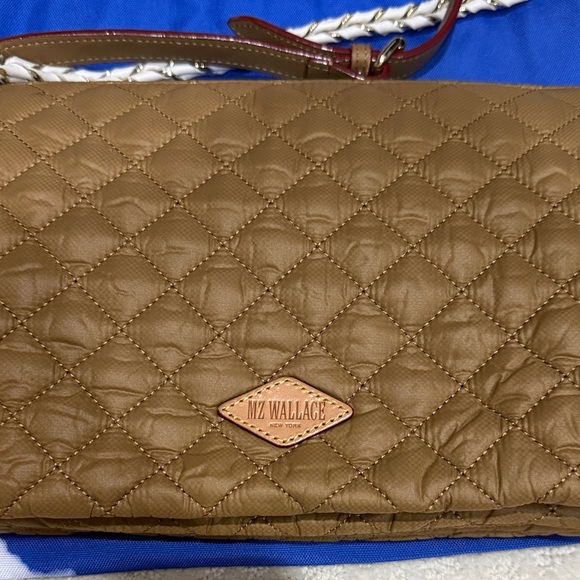 MZ Wallace Camel Brown Quilted Crossbody Bag - Picture 3 of 7